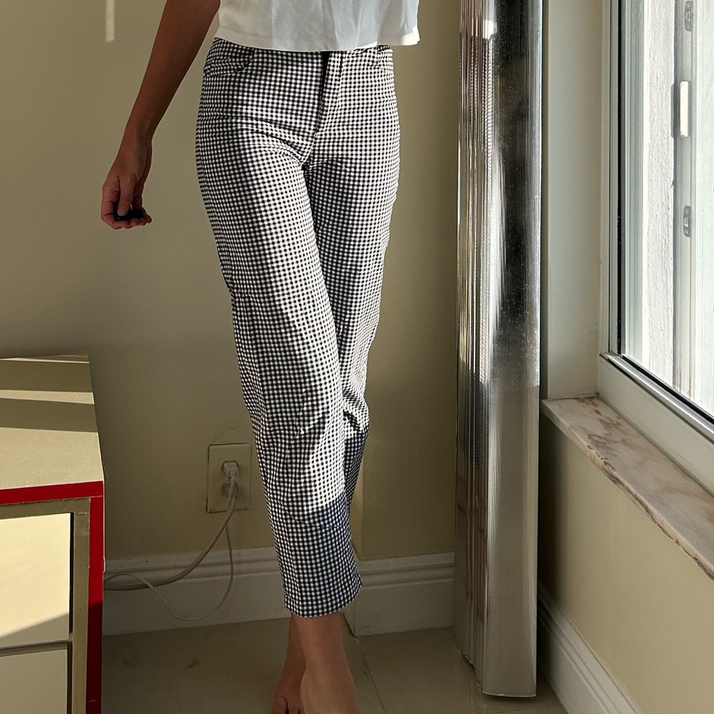 Cotton On Black and White gingham Ankle Cropped Pants